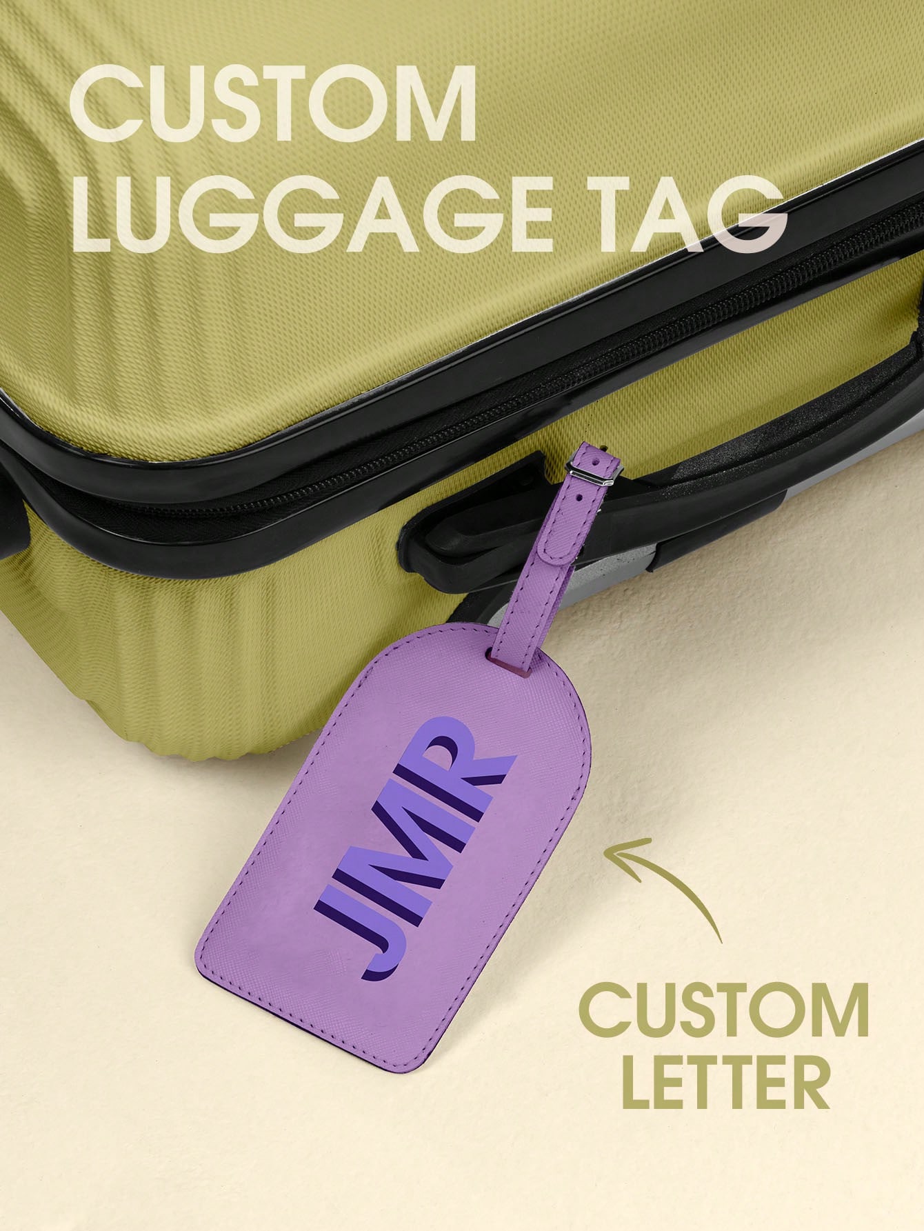 Travel Accessories Bag - Gepersonaliseerde initialen bagagelabel, op maat gemaakte