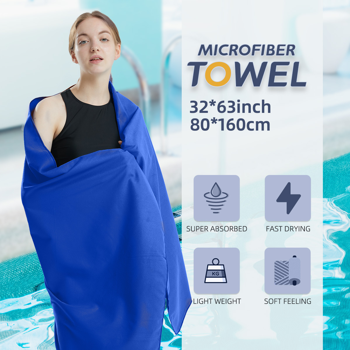 Travel Towel Quick Dry - Microfiber Handdoek Snel Droog Handdoek Sporthanddoek