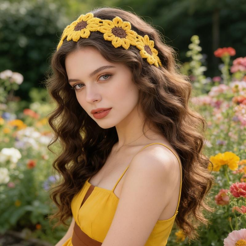 Travel Accessories Hawaii - Hawaïaans bloemenhoofdtooi gebreid in felle kleuren,
