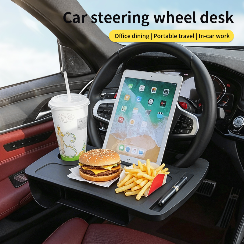 Travel Accessories In Car - 2-IN-1 autostuurwieltafelblad, laptopwerktafel voor twee doeleinden,