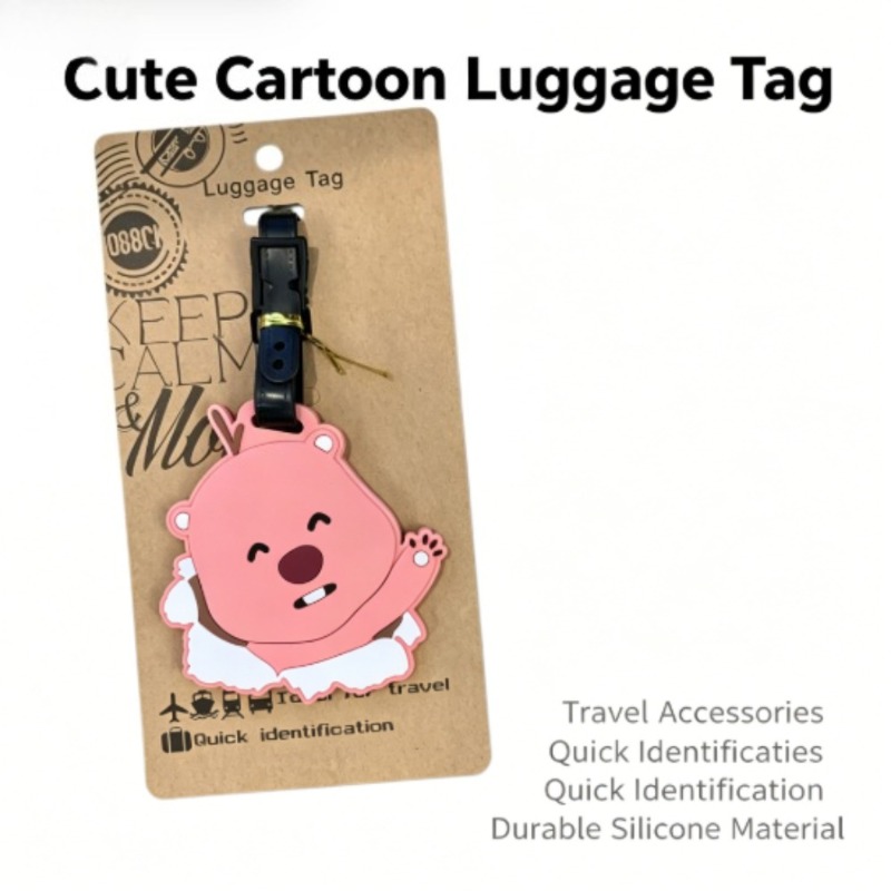 Travel Accessories For Kids - Kawaii Pororo Loopy Beaver bagagelabel, schattige