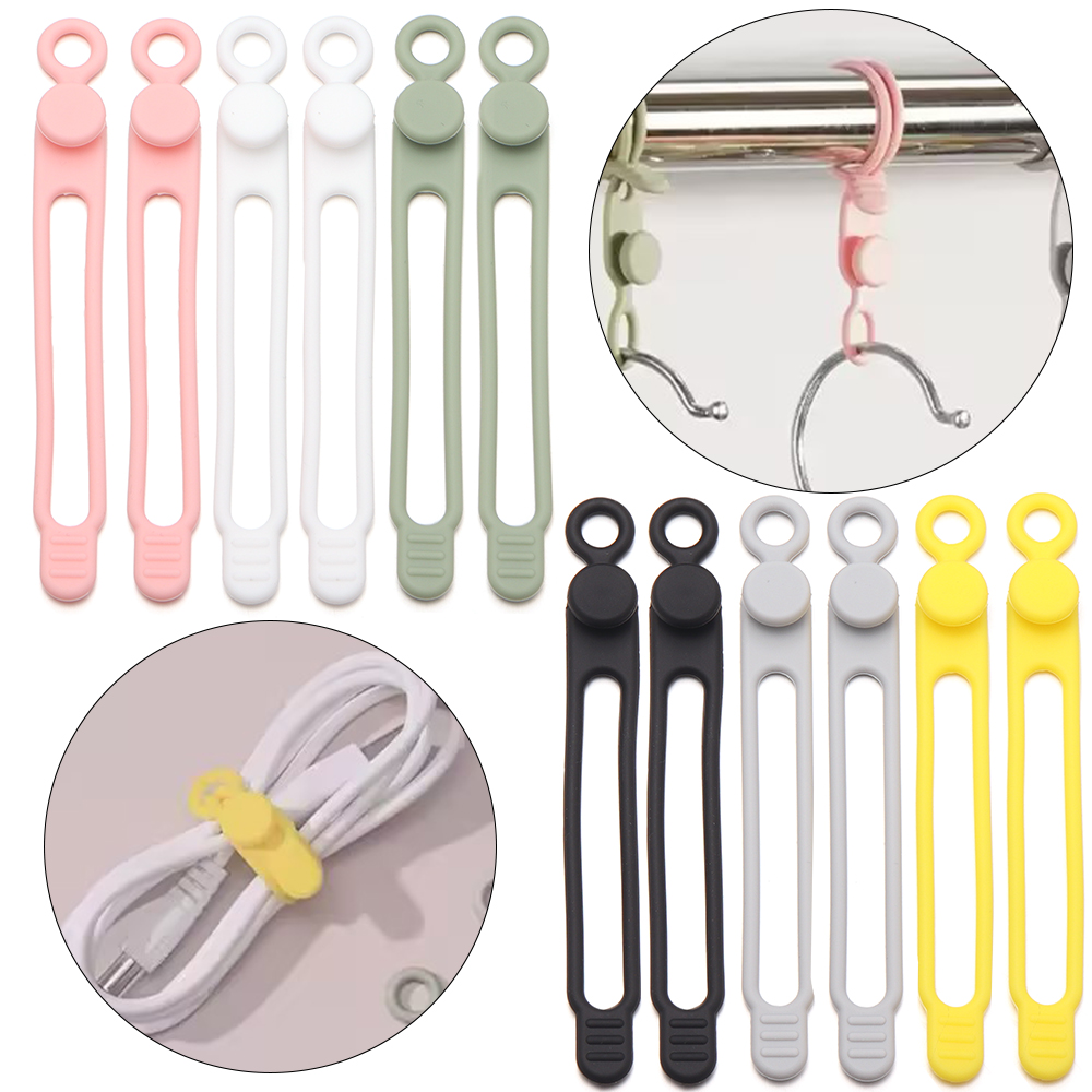 Cable Organizer Travel - 4 stuks/lot Kleurrijke Siliconen Kabelbinders Snoerorganizer