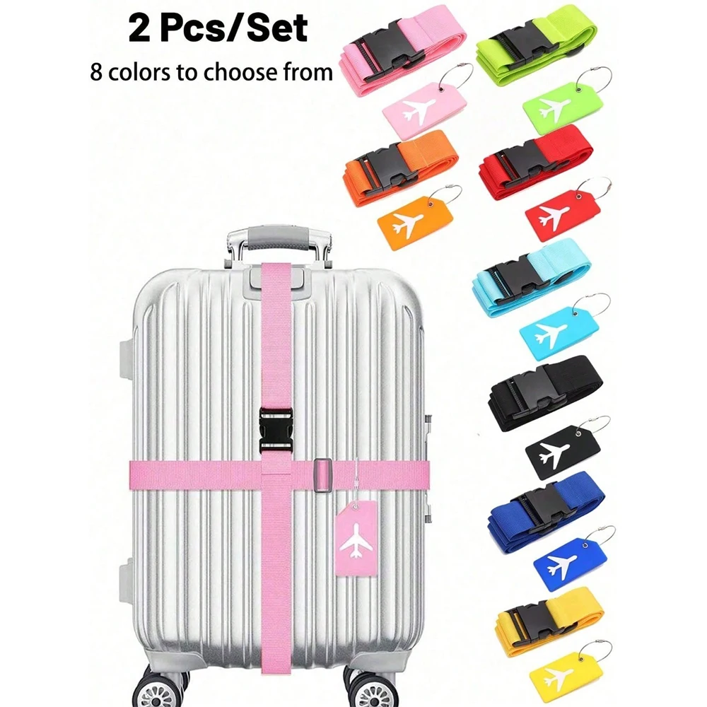 Luggage Strap Belt - Bagageriemset met bagagelabel Meerdere kleuren bagageriemen