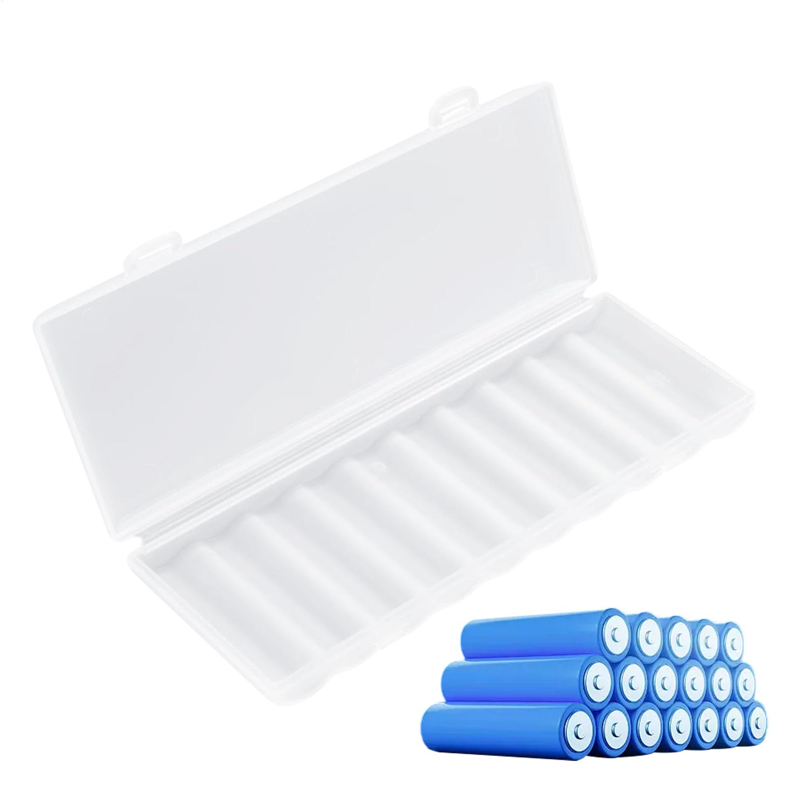 Travel Accessories For Kids - 10-slots draagbare transparante plastic batterij-opbergdoos, harde