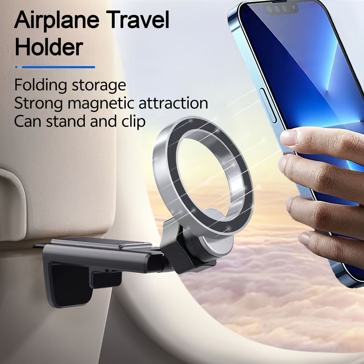 Phone Holder Airplane - Magnetische mobiele telefoonhouder Vliegtuig Reisbenodigdheden Telefoonhouder