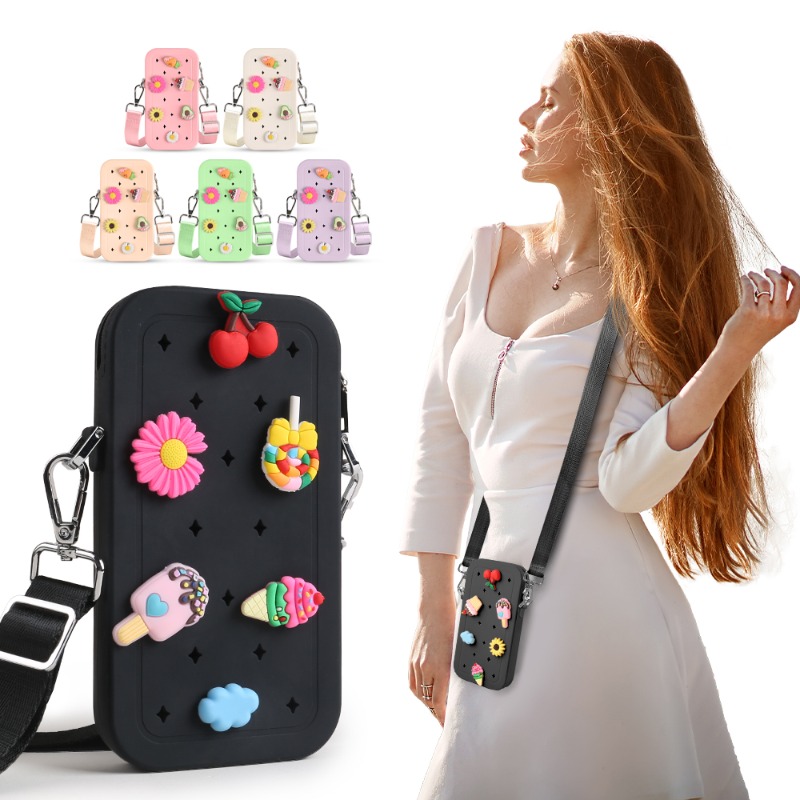 Travel Z - Multifunctionele draagbare siliconen crossbodytas Waterdichte ritssluiting