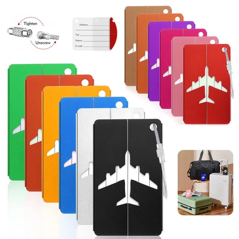 Travel Accessories Plane - Reisbagagelabel van aluminiumlegering Hangend label Kofferlabel