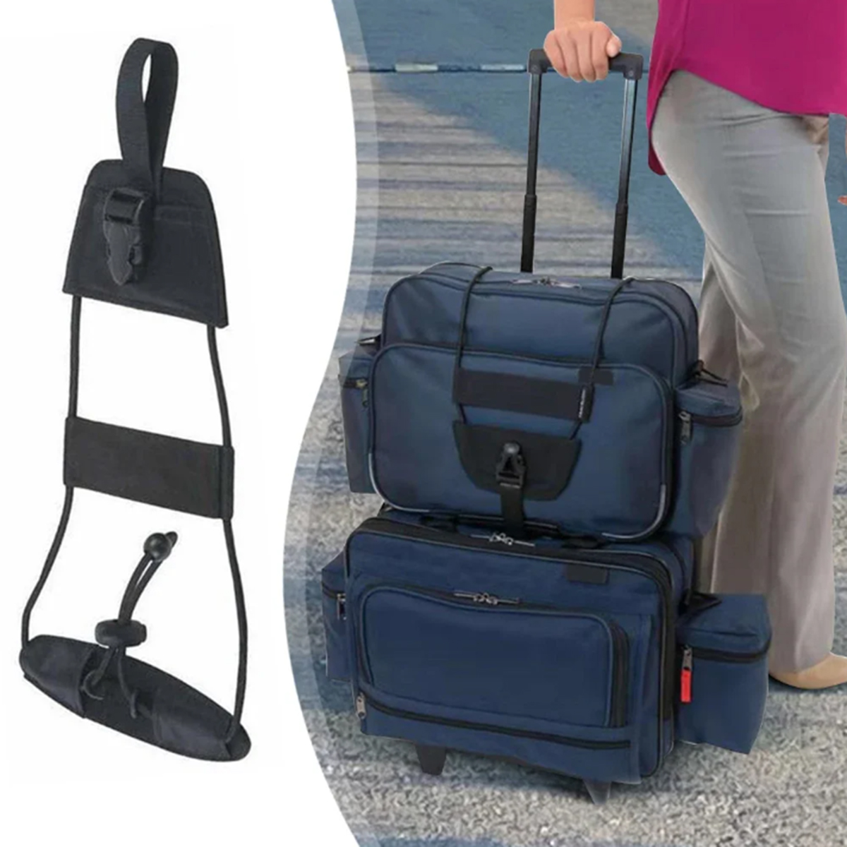 Luggage Strap Belt - Reistasverbindingsriem, stevige nylon tasriem voor het