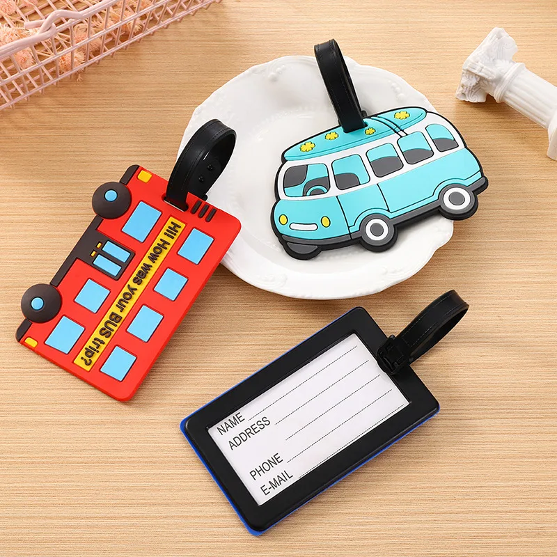 Travel Accessories Sale - Leuke Cartoon Cars PVC Siliconen Bagagelabels