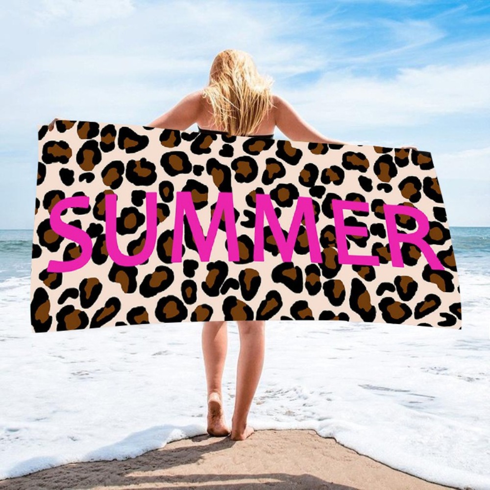 Travel Towel Quick Dry - Badhanddoek met luipaardprint 70x140CM Strandzwemmen Sneldrogend