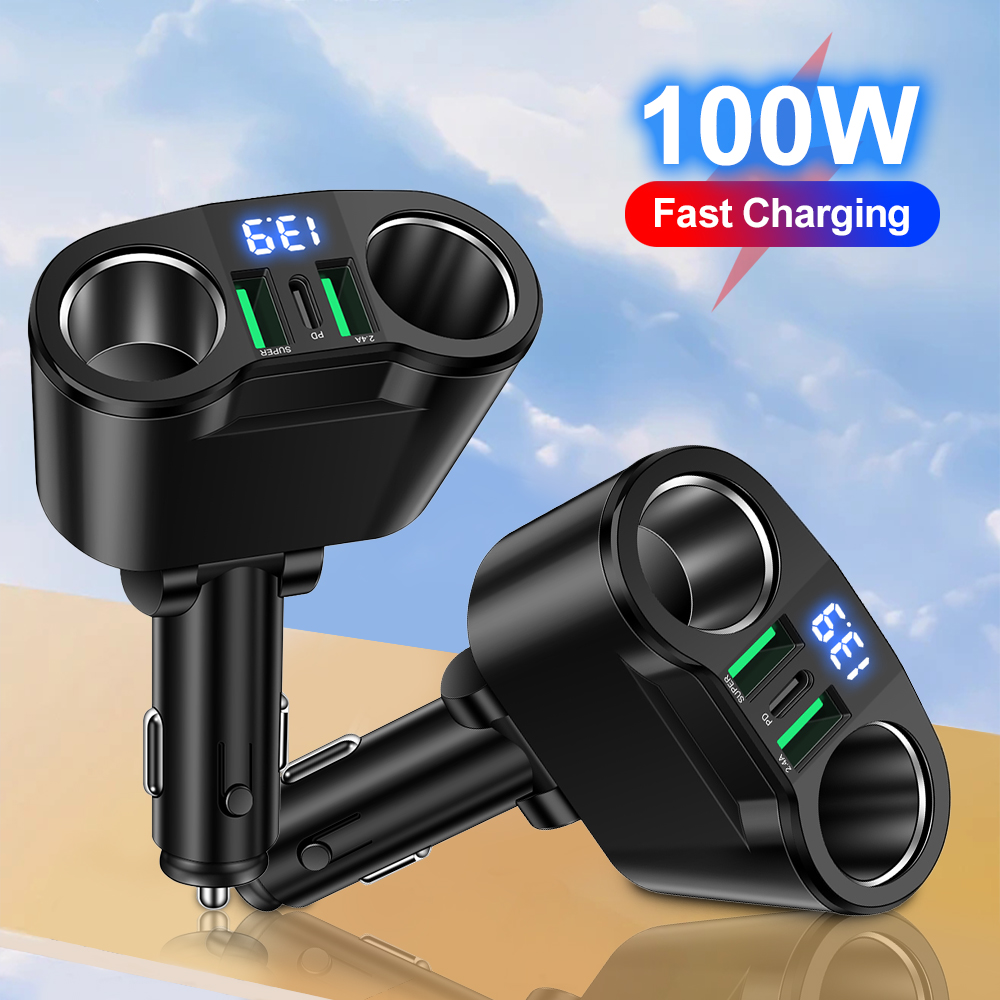 Travel Plug Type C - USB-autoladeradapter Type C Meerdere apparaten tegelijkertijd