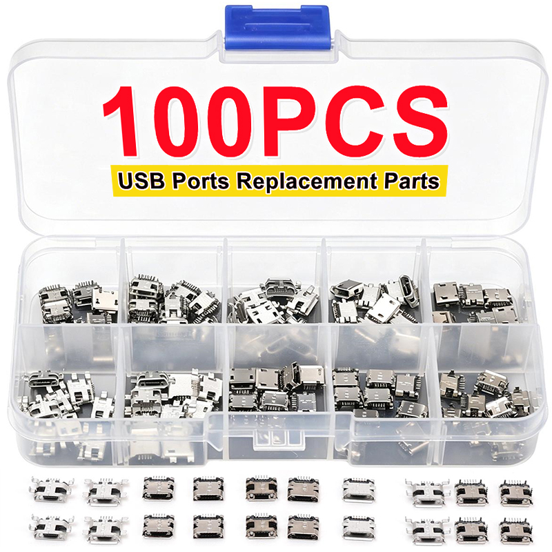 Travel Plug Type C - 100 stuks/verpakking 10 typen vrouwelijke 5-pins