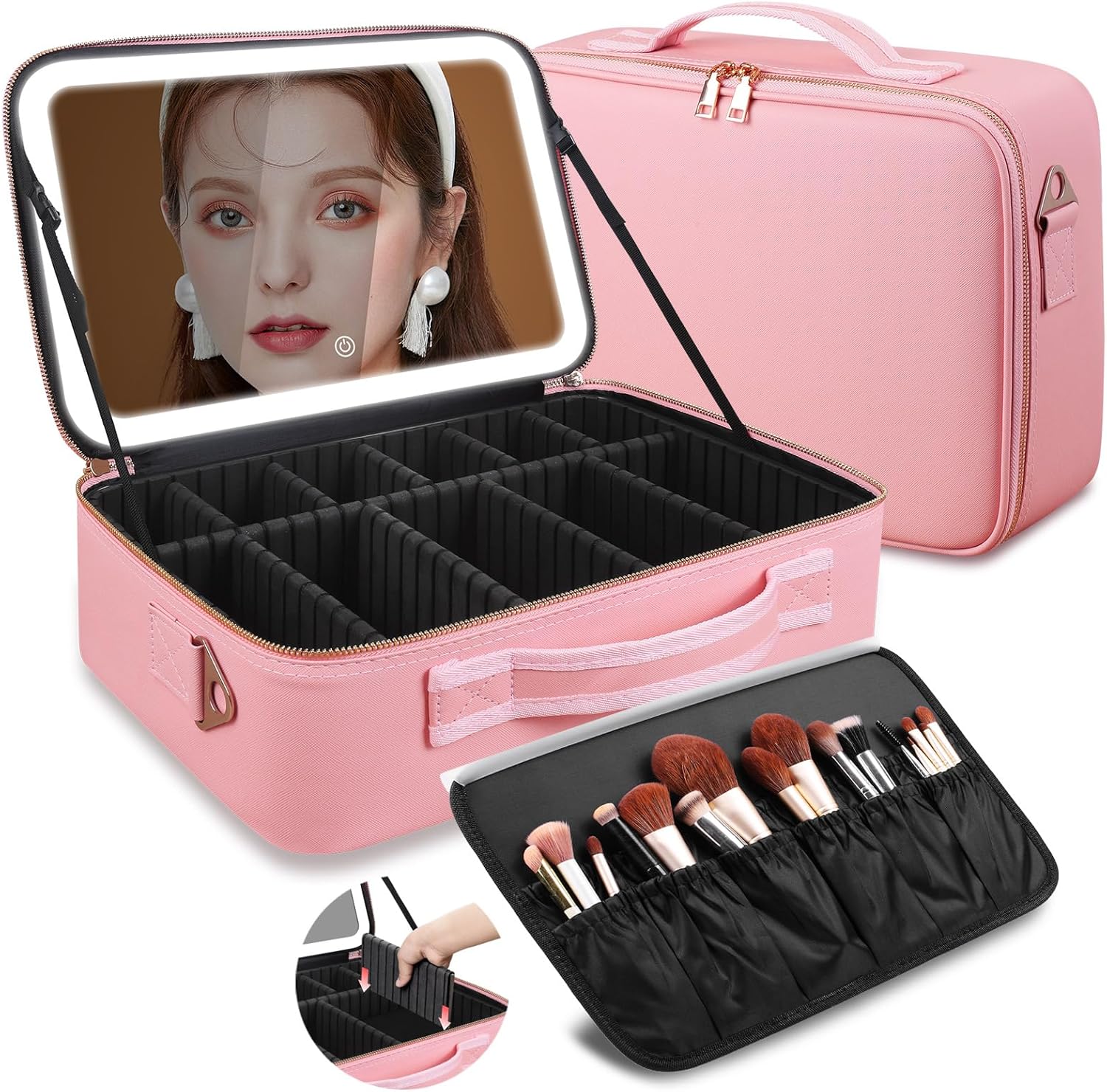 Travel Z - Grote capaciteit make-up tas 15''x11'' met