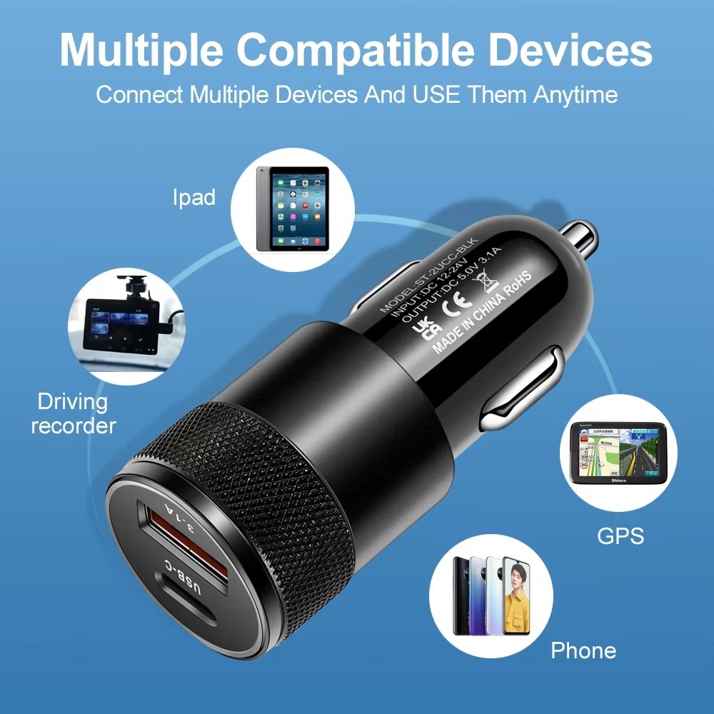 3.1A USB-autolader type C snel - Travel Plug Type C recensie en prijs