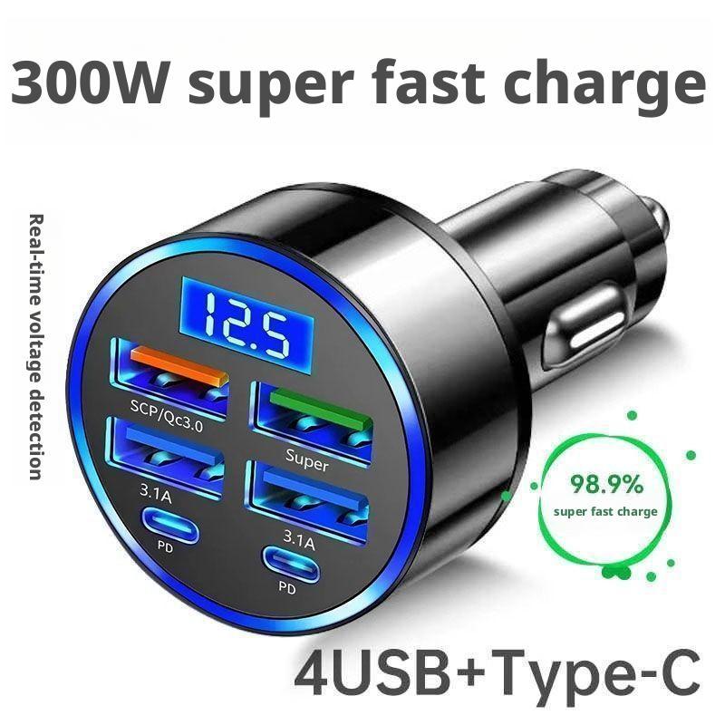 300W PD autolader 6 poorten sn - Travel Plug Type C recensie en prijs