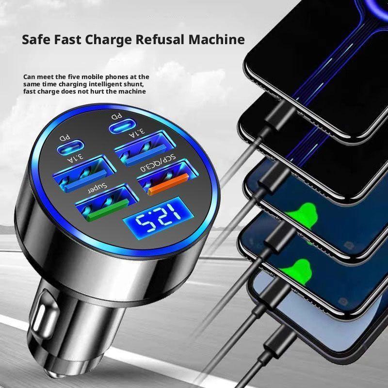 300W PD autolader 6 poorten sn - Travel Plug Type C recensie en prijs