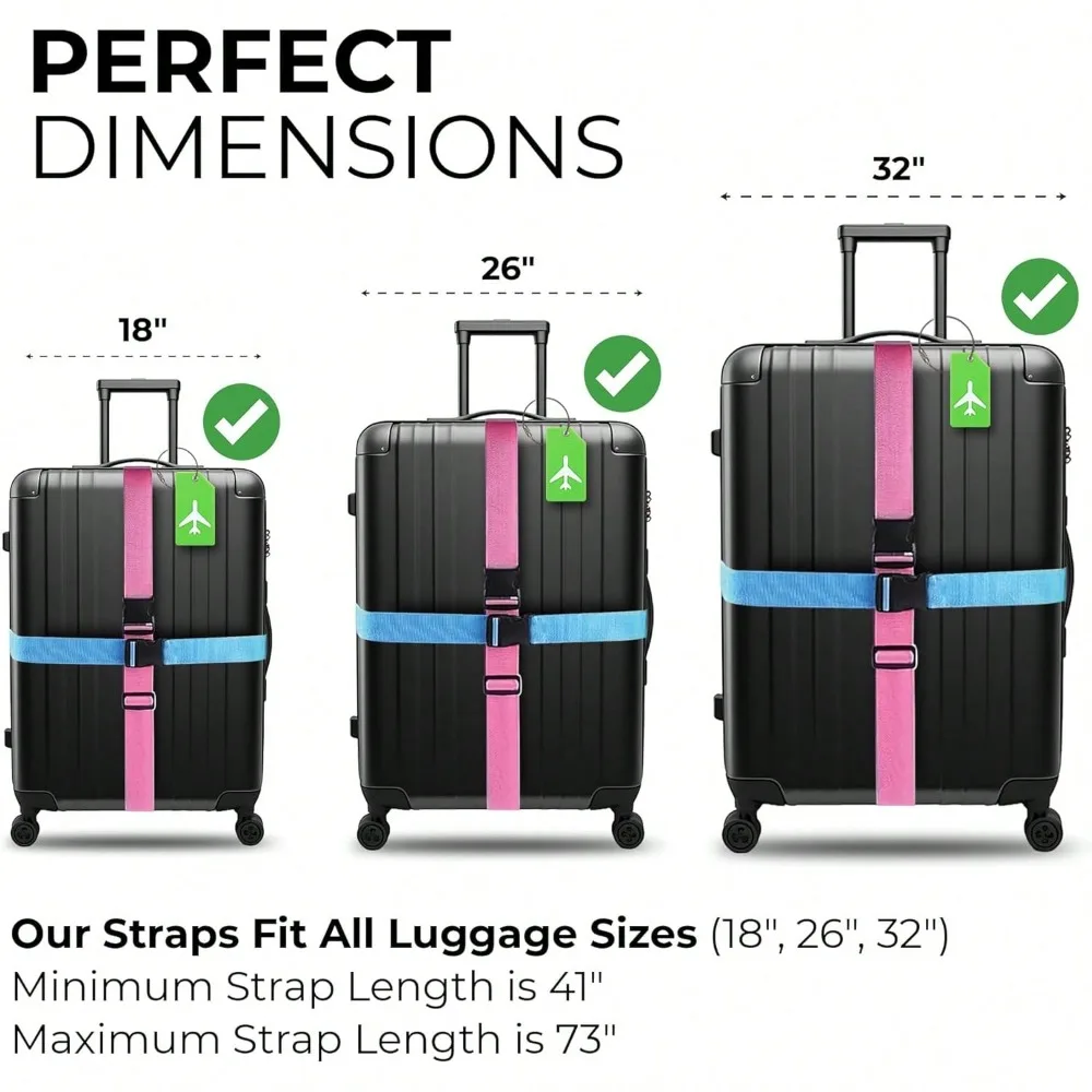 Bagageriemset met bagagelabel  - Luggage Strap Belt recensie en prijs