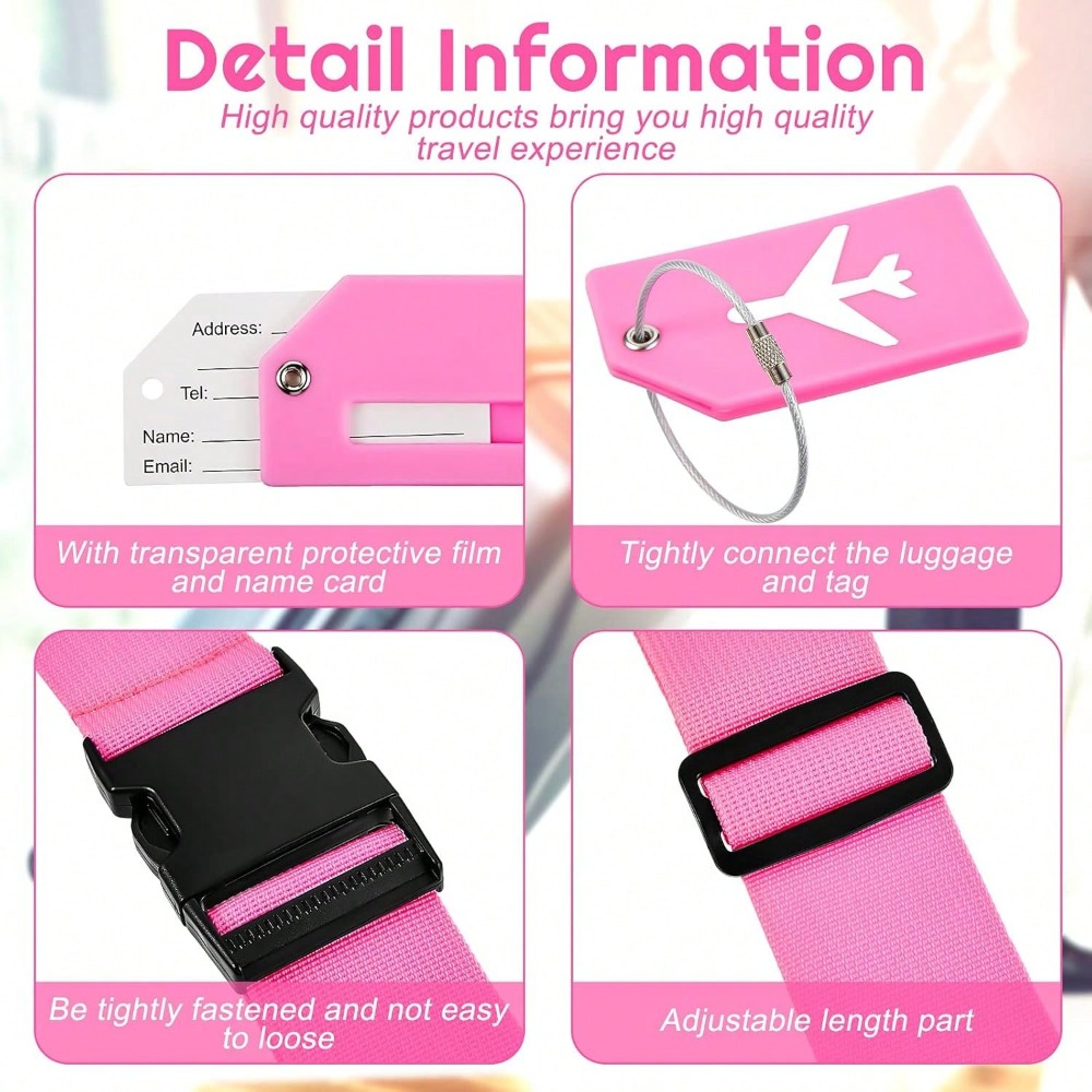 Bagageriemset met bagagelabel  - Luggage Strap Belt recensie en prijs