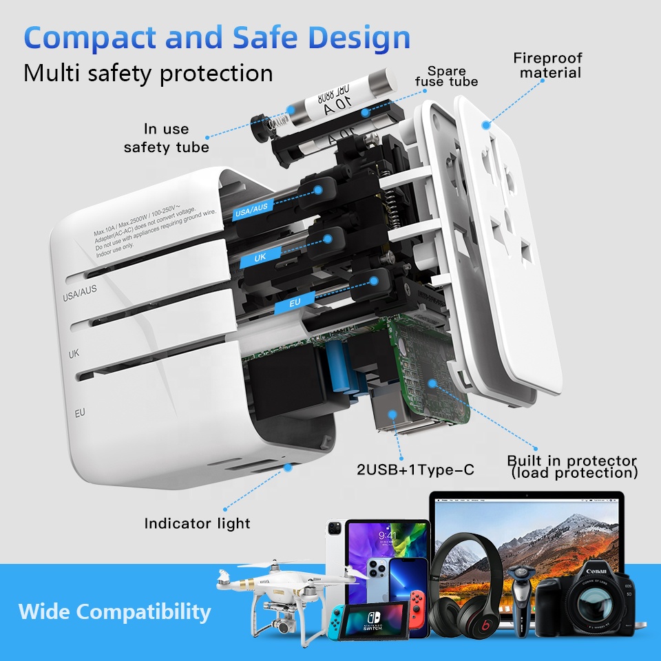 Type C GaN 20W oplader multi-p - Travel Plug Type C recensie en prijs