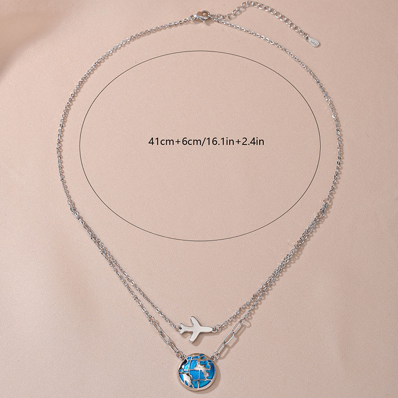 Mode Dubbele Ketting Globe Vli - Travel Accessories Plane recensie en prijs